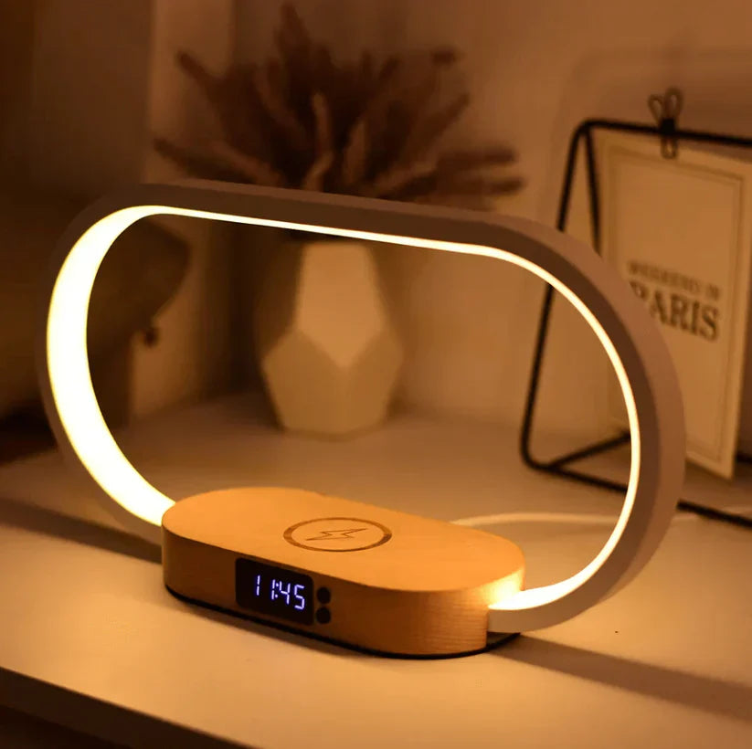 ChargeLite - Wireless Charging Pad with LED Desk Lamp - Multifunctional and Stylish