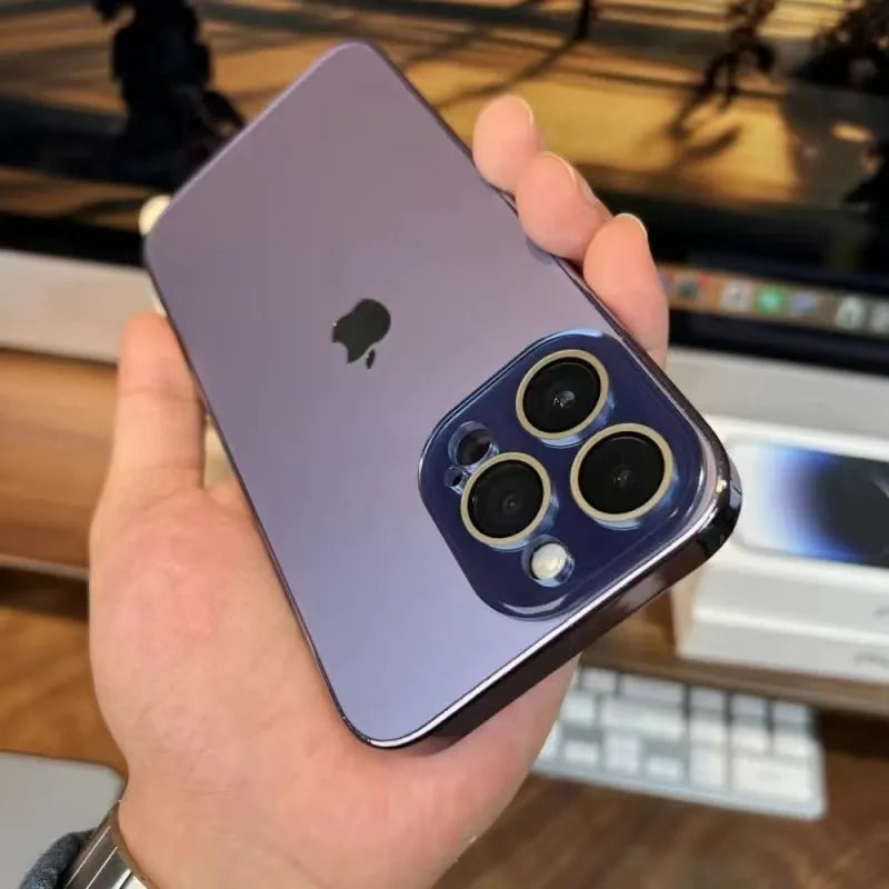GlassMate - iPhone Case - ElectroMatte Finish with Tempered Glass Protection