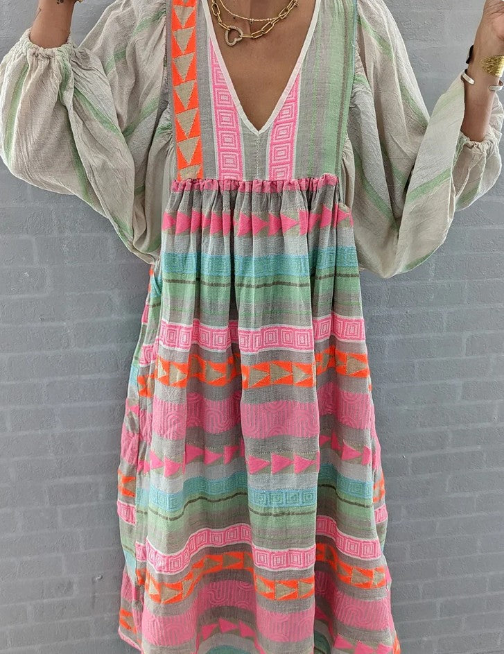Olive - Elegant and Stylish Summer Dress with Flattering Fit - Perfect for Warm Weather Days