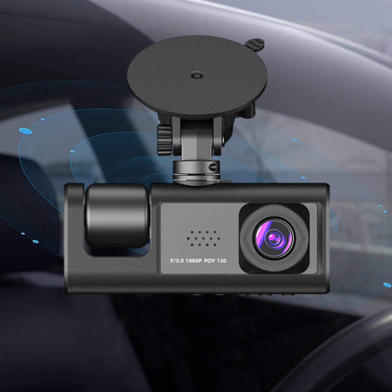 DriveGuard - 1080p Triple Lens Dash Cam with Night Vision and Full Rear View - Drive with Confidence