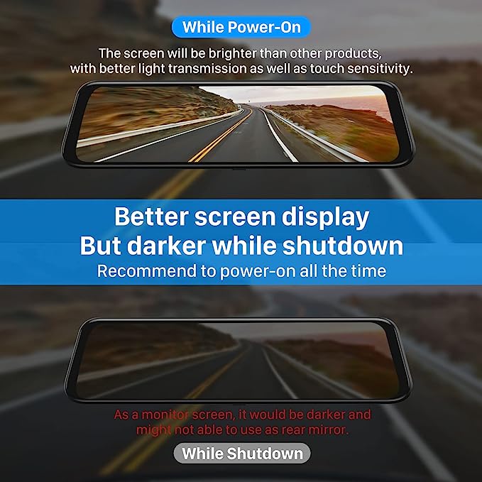 DriveSafe - Wireless Mirror Dash Cam - Full HD Video for Safer Driving