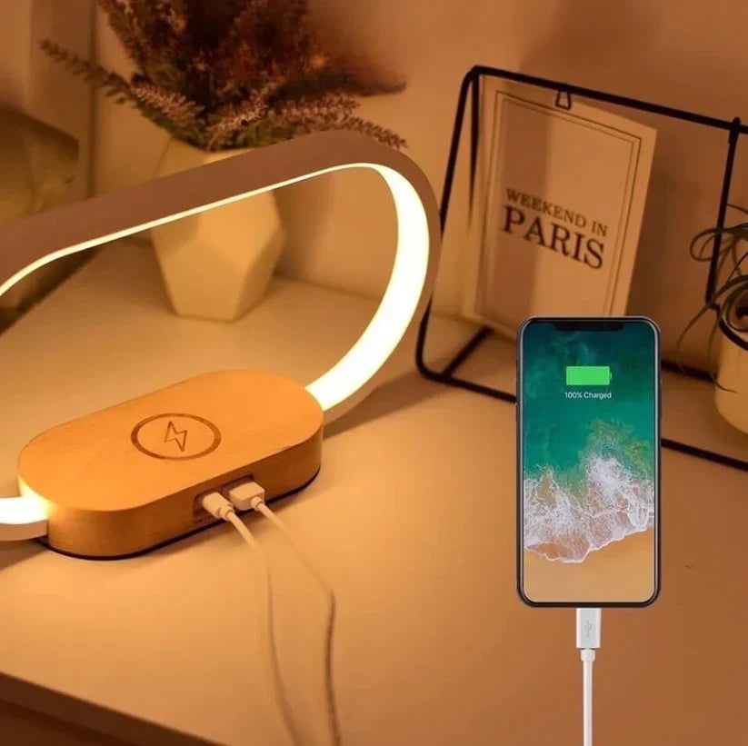 ChargeLite - Wireless Charging Pad with LED Desk Lamp - Multifunctional and Stylish