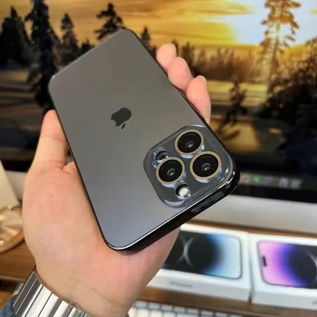 GlassMate - iPhone Case - ElectroMatte Finish with Tempered Glass Protection