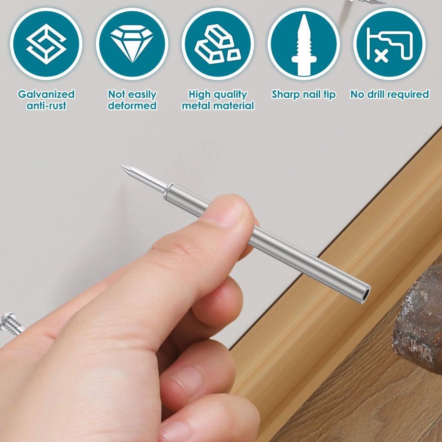 NailPro - Double-Head Skirting Board Nails - NailMaster for Seamless Finishing
