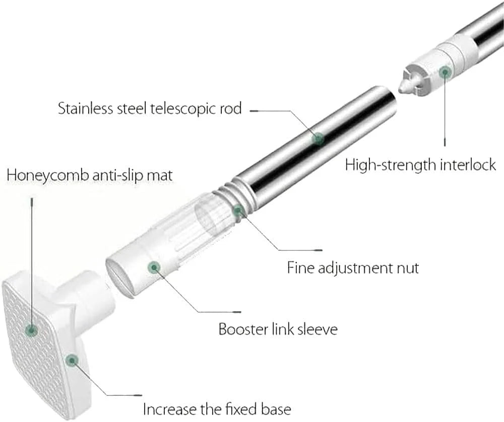 Adjustable Tension Rod - No Drilling Required, Easy and Secure Installation