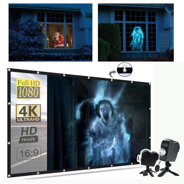 FrightScreen - Halloween Home Projector - Scary Visual Effects with 6 Films for the Ultimate Haunted Atmosphere