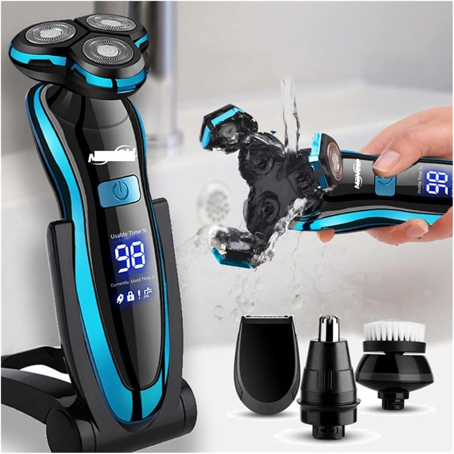 ShaveMate - Rechargeable Electric Shaver for Wet/Dry Use - Fast Charging & USB Powered