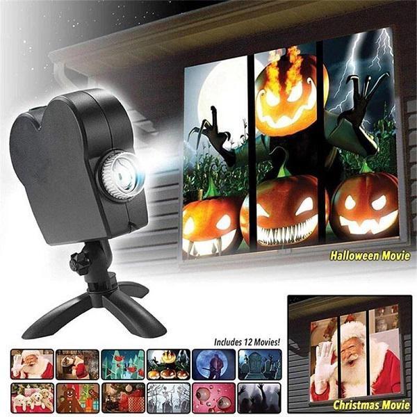 FrightScreen - Halloween Home Projector - Scary Visual Effects with 6 Films for the Ultimate Haunted Atmosphere