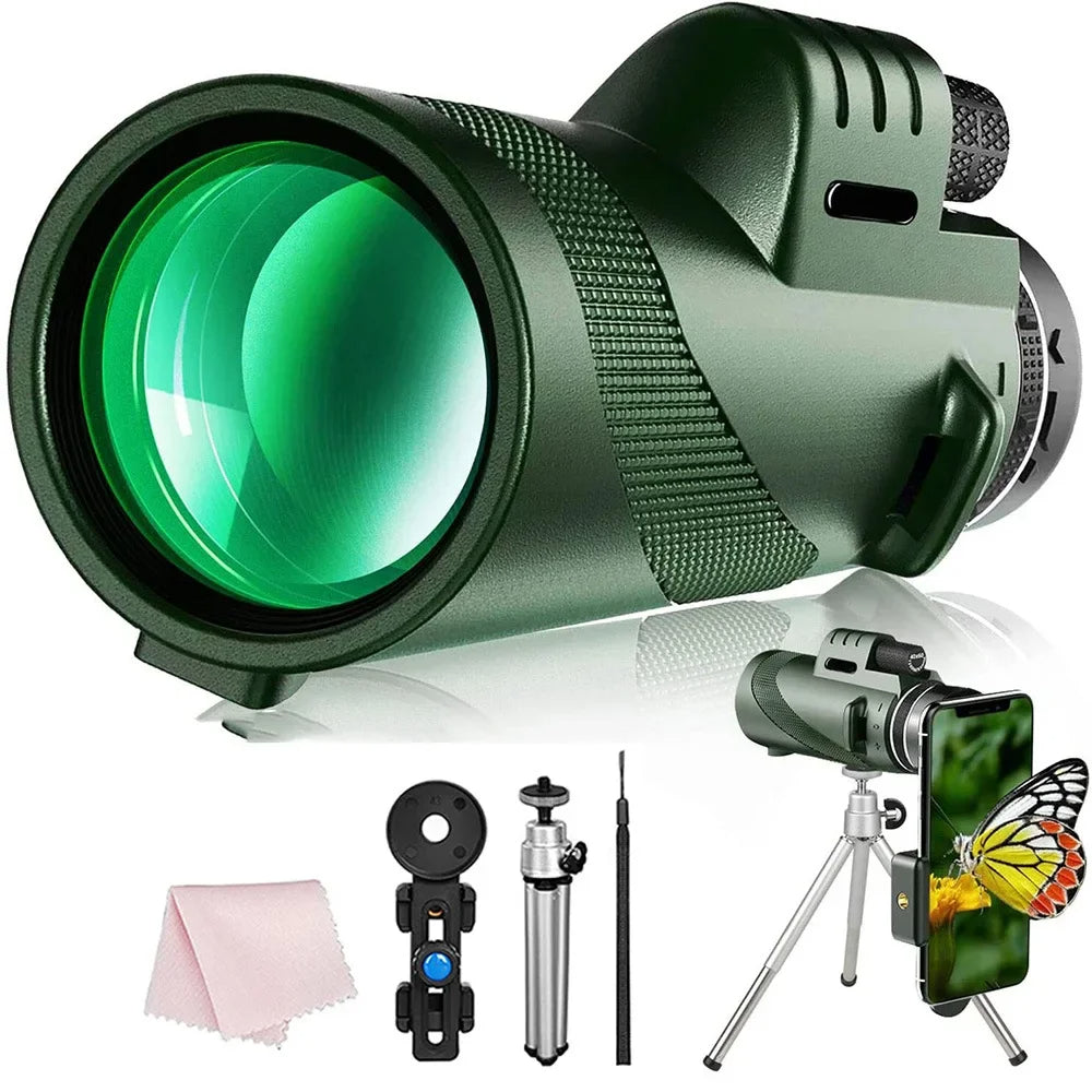 Compact Military-Grade Monocular - Precision Optics for Ultimate Clarity and Durability