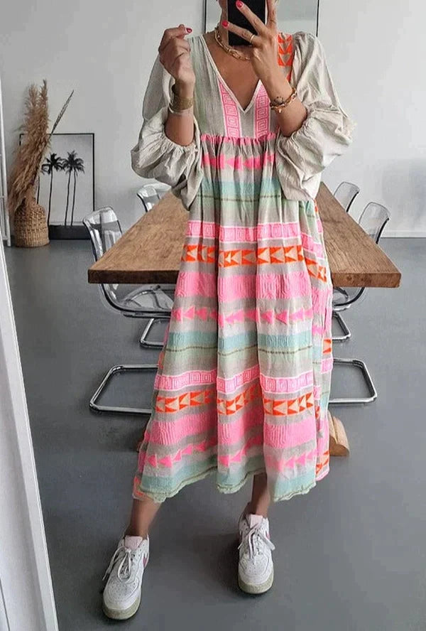 Olive - Elegant and Stylish Summer Dress with Flattering Fit - Perfect for Warm Weather Days