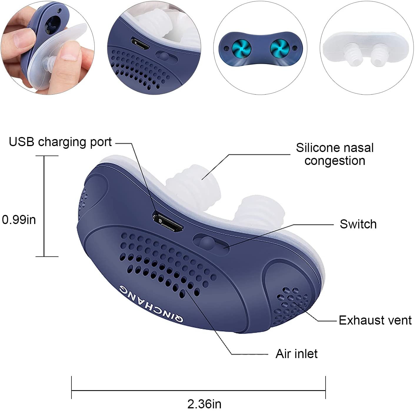 DreamFlow - Advanced Snoring Device - Compact, Tubeless Micro CPAP for Quiet, Unrestricted Sleep
