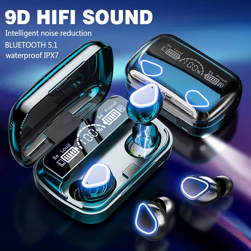 SoundWave - Wireless Earbuds with 3500mAh Charging Case - Automatic Connection & High-Quality Sound