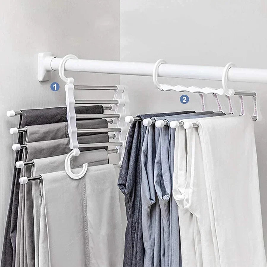 HangSmart - Space-Saving 5-in-1 Foldable Clothes Hanger - Maximize Closet Storage