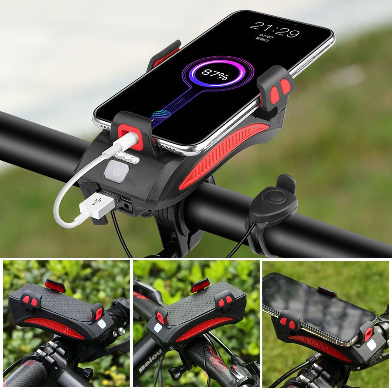 RideBright - 4-in-1 Bike Light & Power Bank - Versatile, Smart & Practical for Every Ride