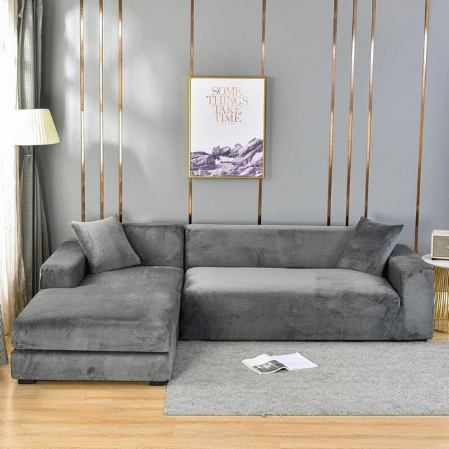 SofaLuxe - Luxurious Velvet Sofa Cover - Elastic Fit for Ultimate Comfort