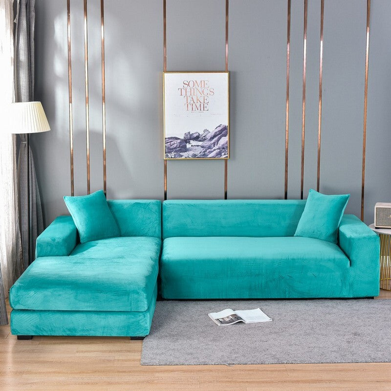 SofaLuxe - Luxurious Velvet Sofa Cover - Elastic Fit for Ultimate Comfort
