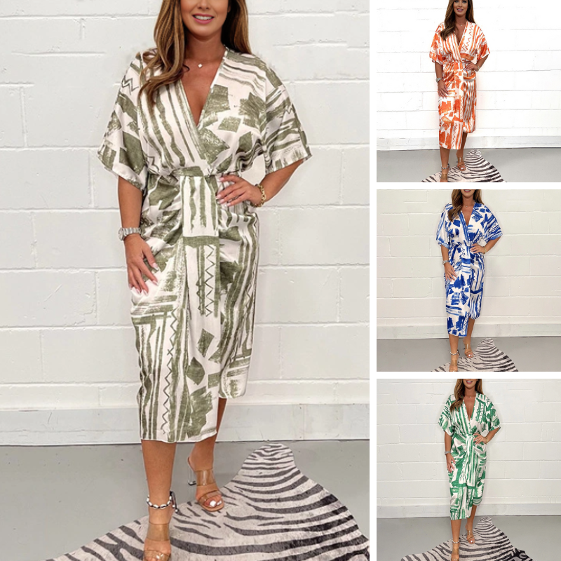 Mabel - Elegant Midi Dress with Flattering Silhouette - Perfect for Any Occasion
