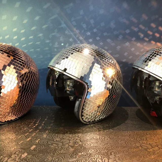 PartyShine - Reflective Disco Helmet - Shine Bright at Every Party with Helmstar's Glossy Finish