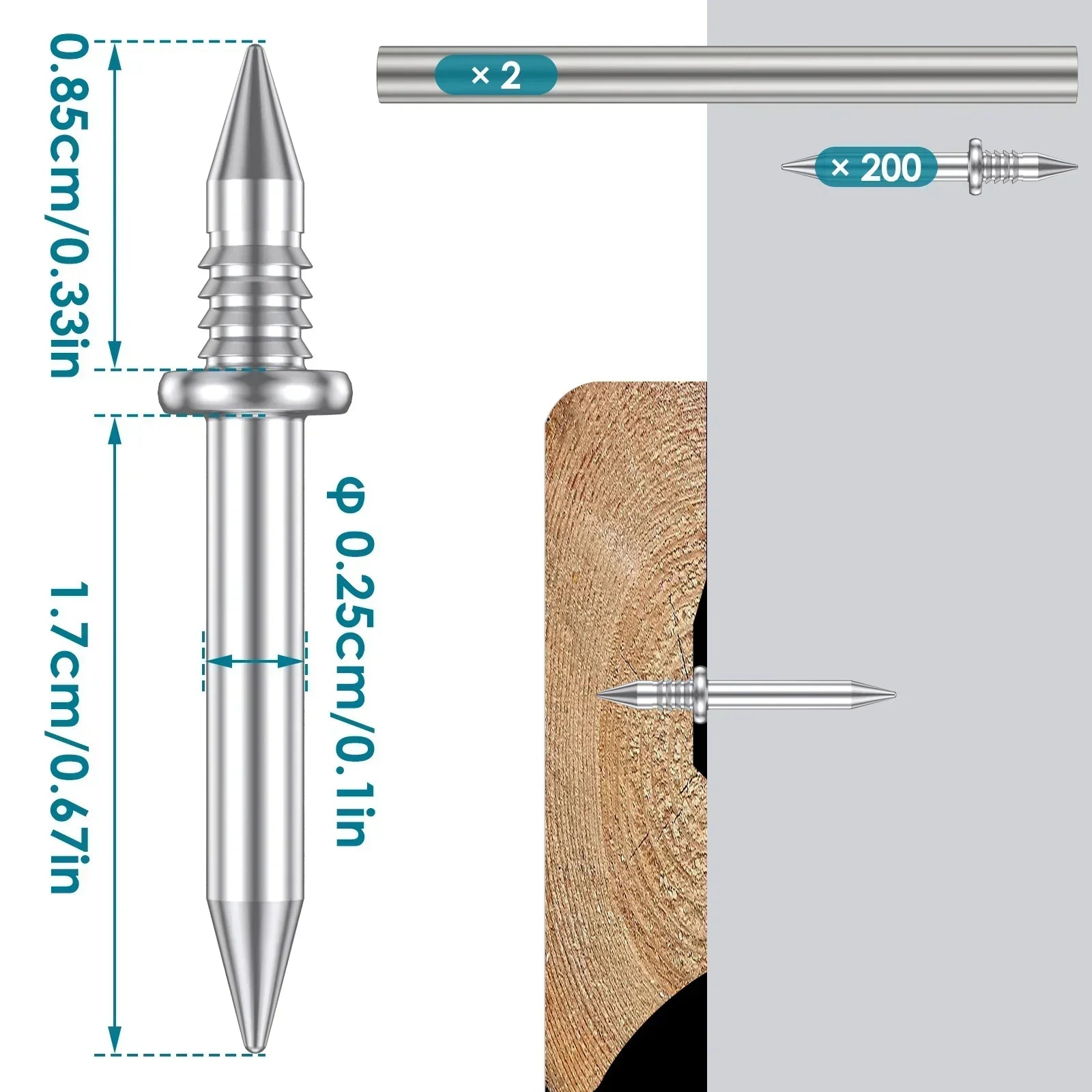 NailPro - Double-Head Skirting Board Nails - NailMaster for Seamless Finishing