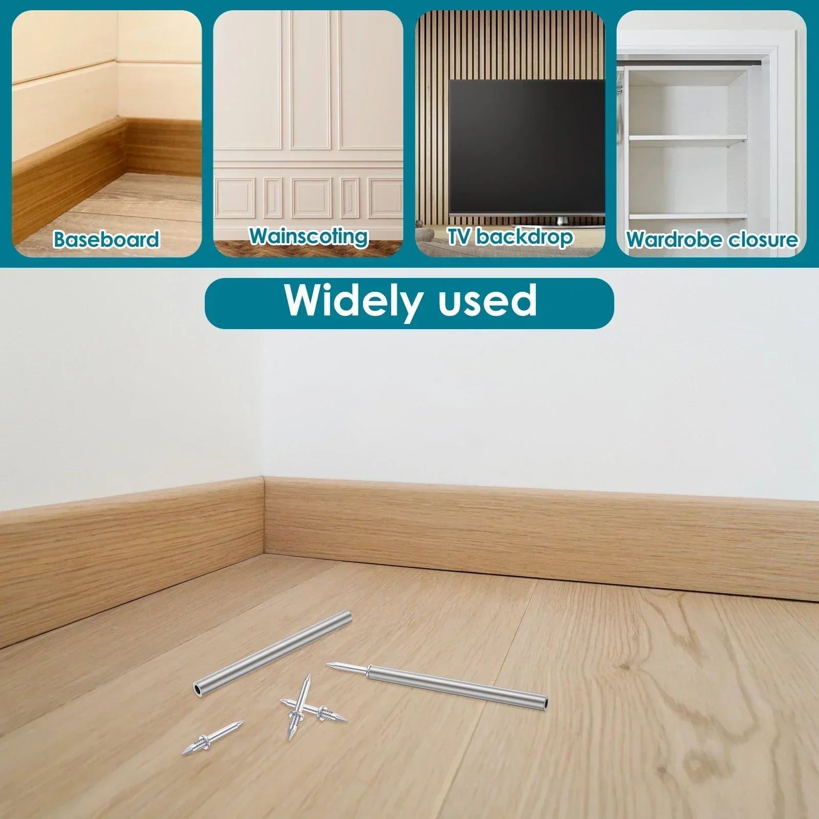 NailPro - Double-Head Skirting Board Nails - NailMaster for Seamless Finishing