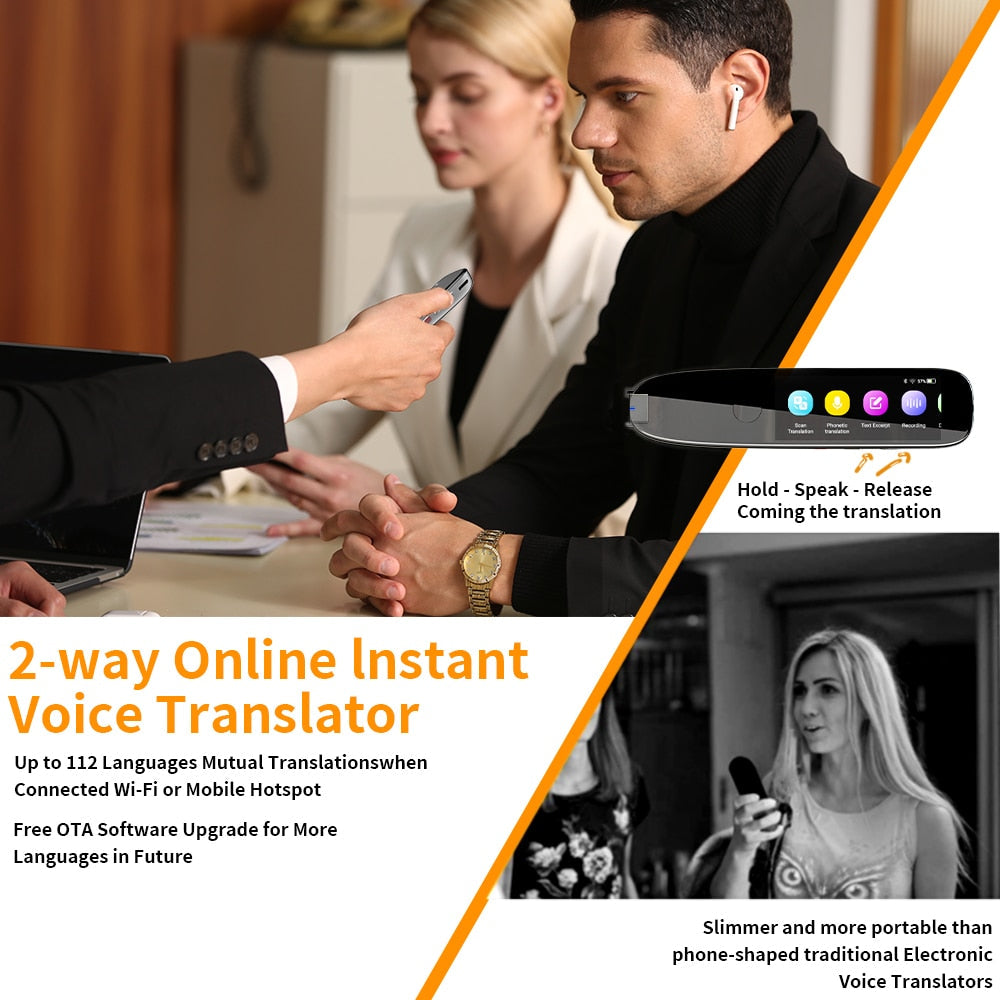 TransLynx - Multilingual Voice Translator Pen with Smart Scan - 112 Languages for Instant Communication