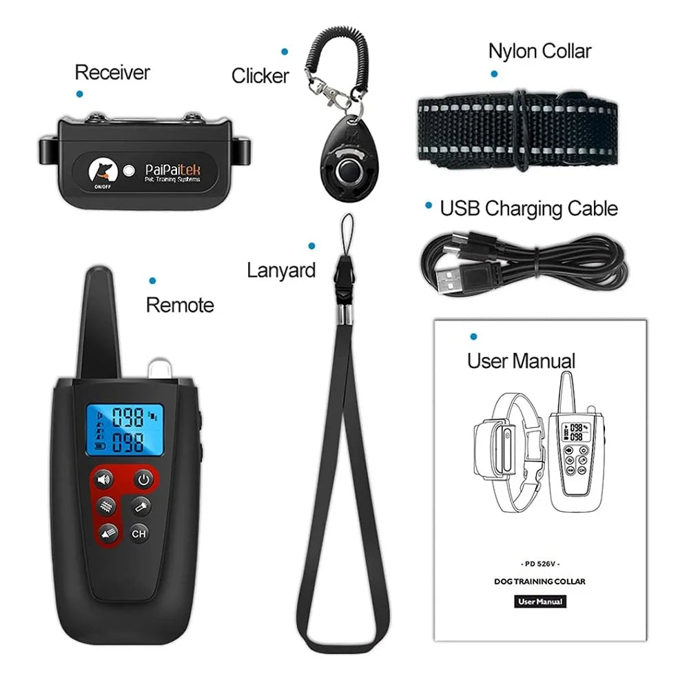 PupGuard - Dog Training Collar - Waterproof & Vibration-Based Control, Up to 1000m Range