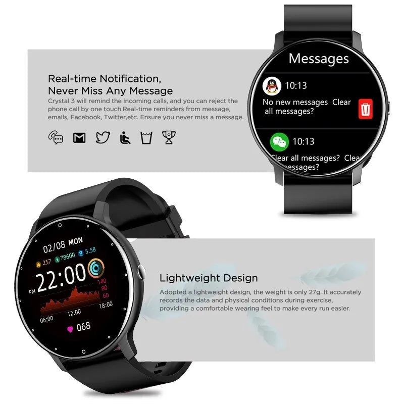 LifeTrack - Active Smartwatch with Real-Time Health Tracking - Perfect for Fitness Enthusiasts