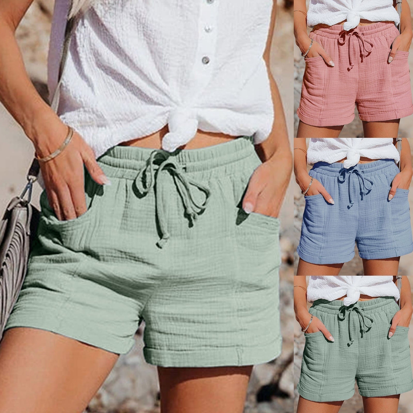Danielle - Stylish High-Waisted Summer Shorts - Perfect for Warm Days