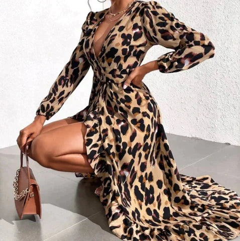 Maisie - Elegant V-Neck Dress - Perfect for Casual and Special Occasions