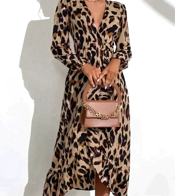 Maisie - Elegant V-Neck Dress - Perfect for Casual and Special Occasions