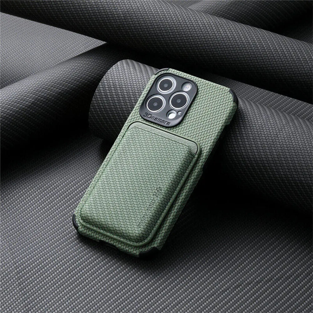 FiberGuard - Carbon Fiber MagSafe Wallet Case - Sleek Protection for Your Essentials