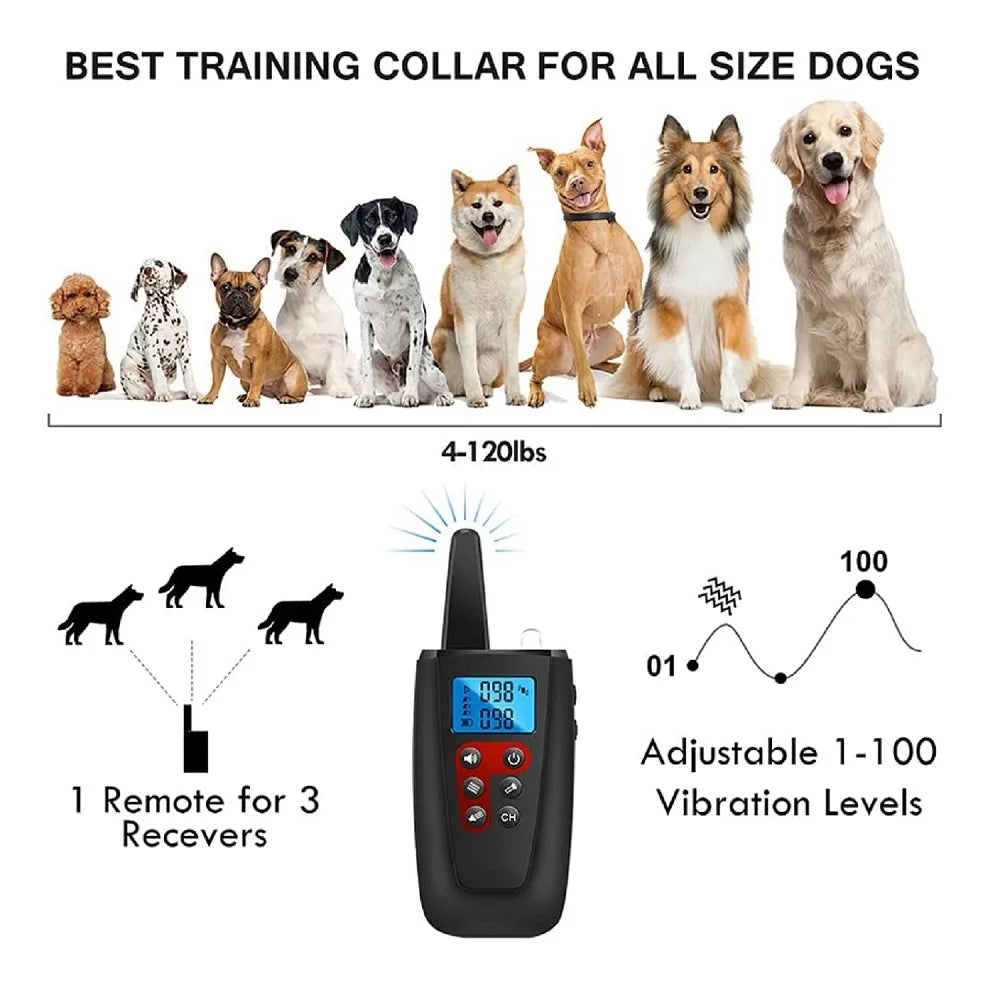 PupGuard - Dog Training Collar - Waterproof & Vibration-Based Control, Up to 1000m Range