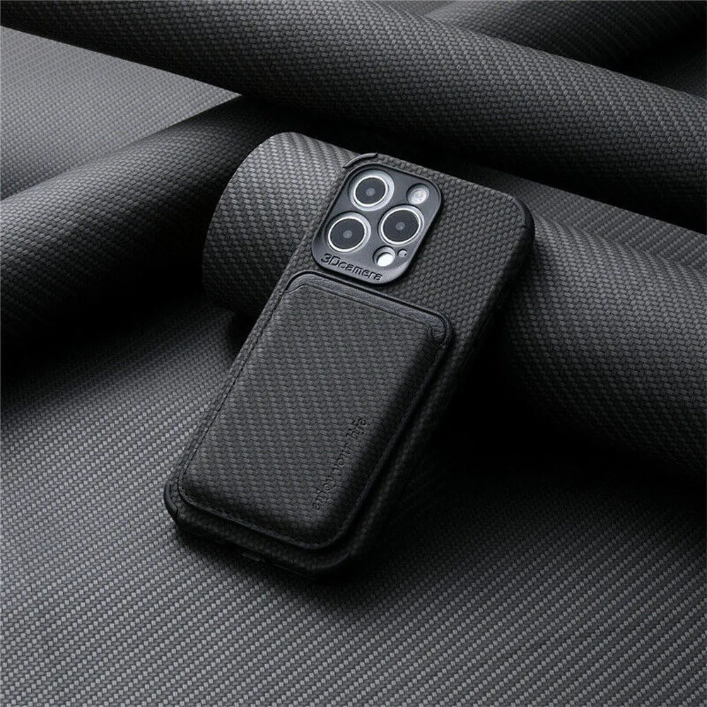 FiberGuard - Carbon Fiber MagSafe Wallet Case - Sleek Protection for Your Essentials
