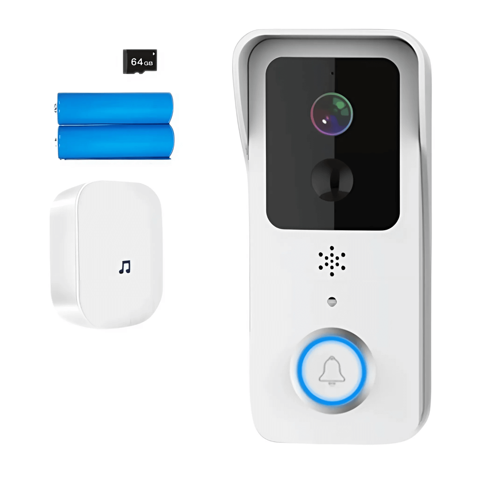 SecureView - Smart Video Doorbell - 1080P HD Waterproof Camera with Motion Detection