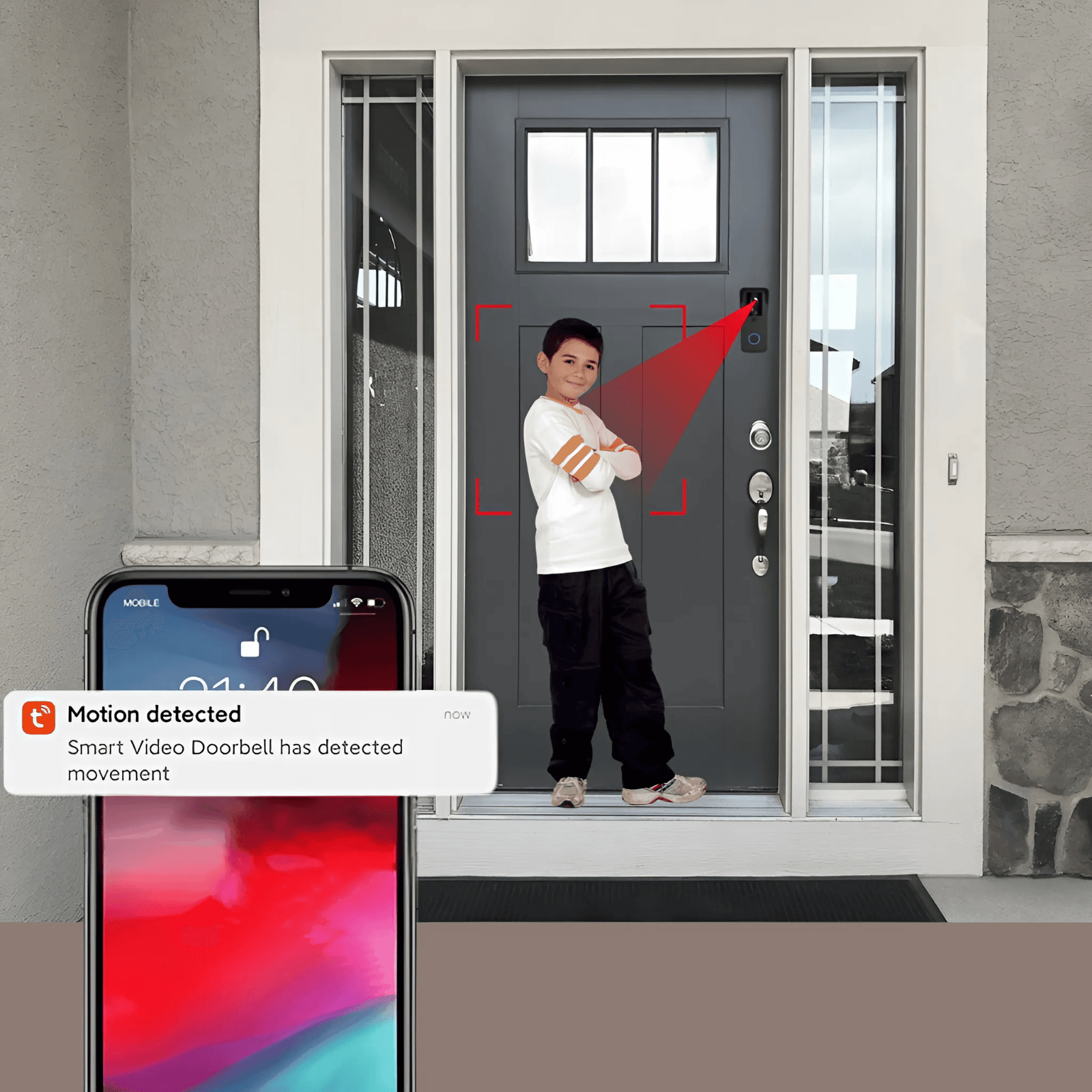 SecureView - Smart Video Doorbell - 1080P HD Waterproof Camera with Motion Detection