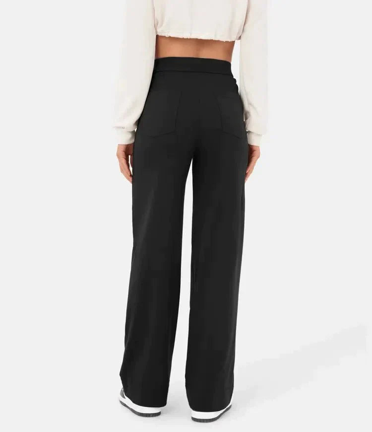 Lauren - High-Waisted Straight-Leg Casual Pants - Comfortable and Stylish for Everyday Wear