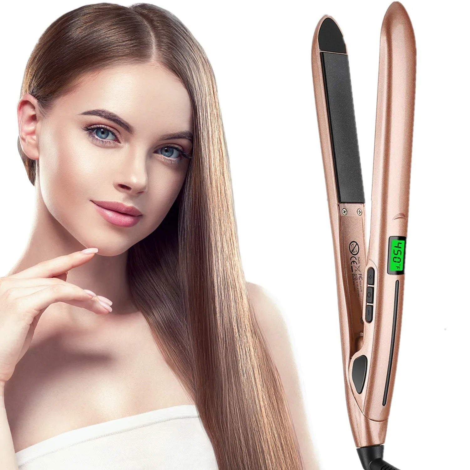 SilkShine Pro - 2-in-1 Ceramic Hair Styler - Smooth Straightening & Perfect Curls