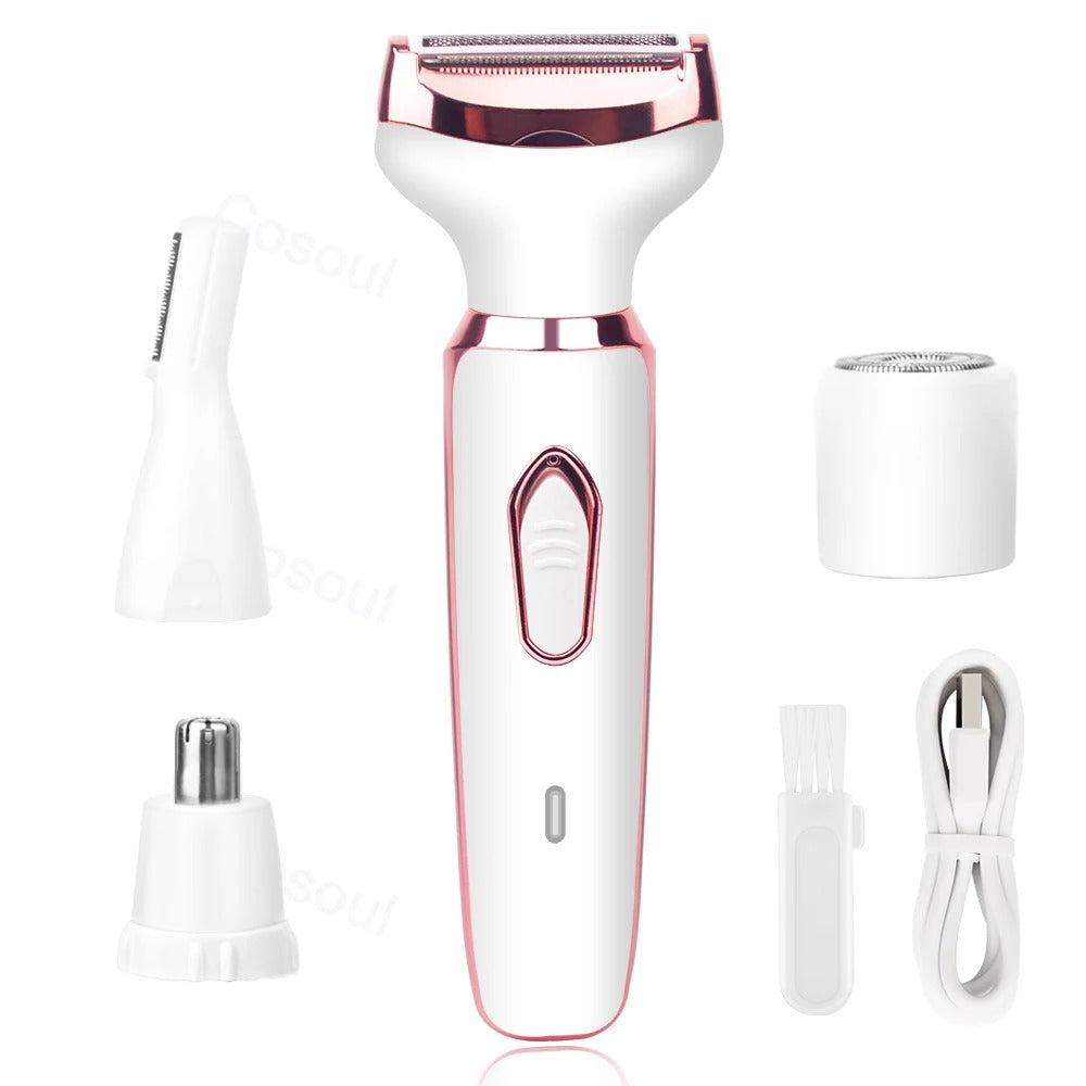 GlideSmooth - 4-in-1 Electric Shaver for Women - Portable, Painless Hair Removal Solution