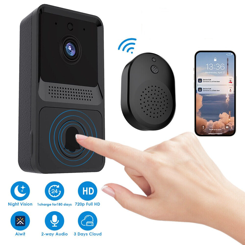 SecureView - Wireless Doorbell Night Vision Camera