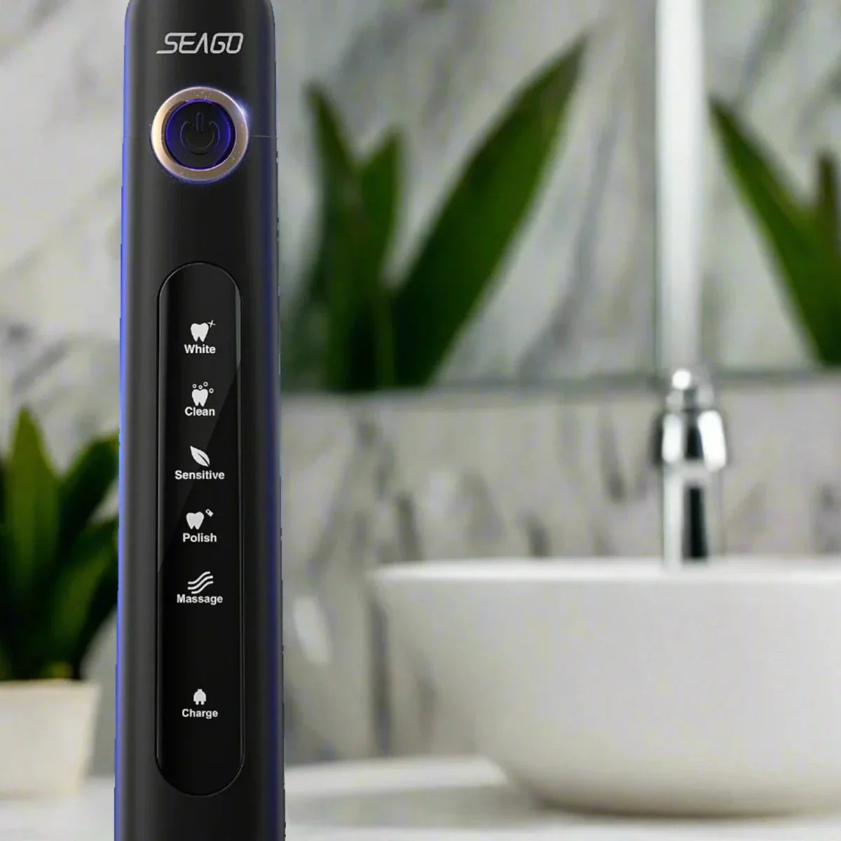 PureBrush - Rechargeable Electric Toothbrush with LED Display - Powerful Cleaning for a Brighter Smile