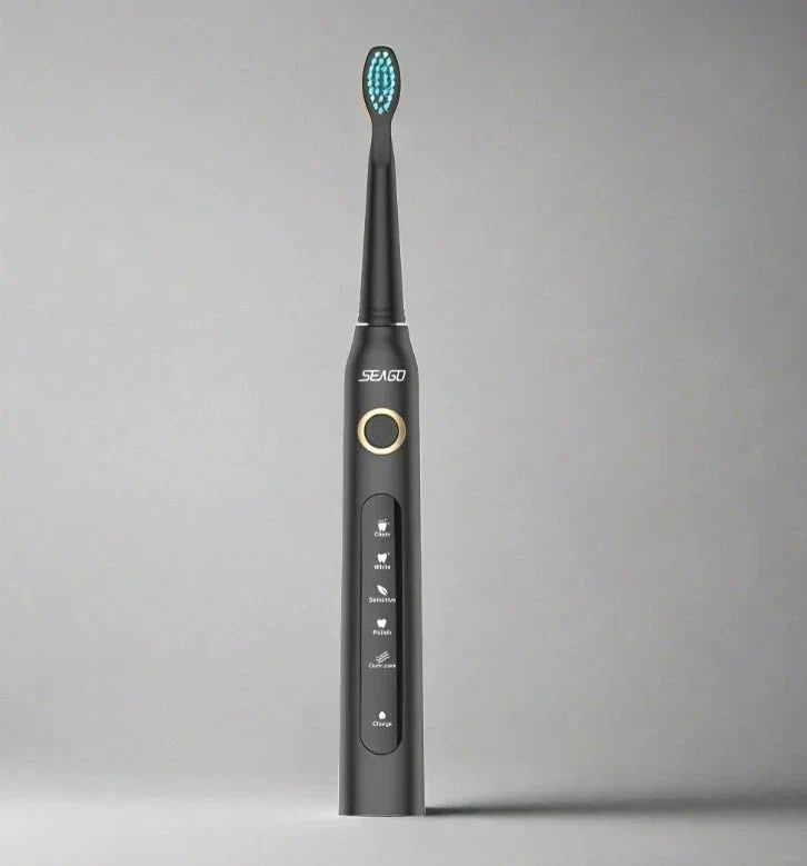 PureBrush - Rechargeable Electric Toothbrush with LED Display - Powerful Cleaning for a Brighter Smile