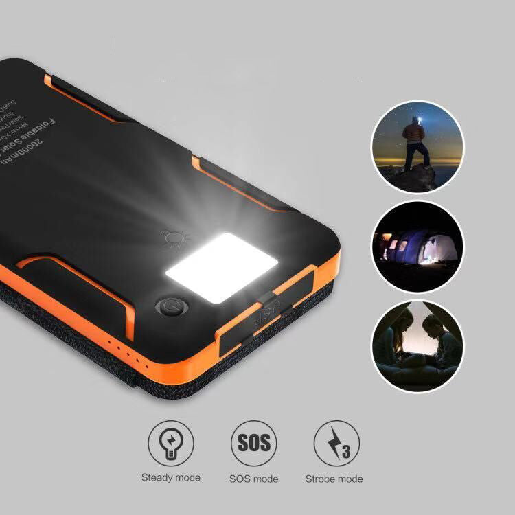 SunCharge - Portable Solar Power Bank - Foldable, Waterproof Charger for Outdoor Adventures