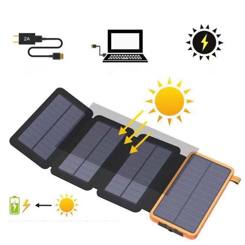 SunCharge - Portable Solar Power Bank - Foldable, Waterproof Charger for Outdoor Adventures
