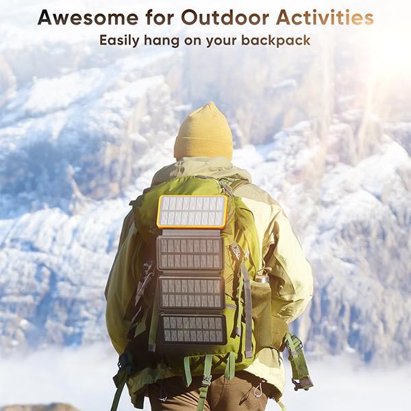 SunCharge - Portable Solar Power Bank - Foldable, Waterproof Charger for Outdoor Adventures