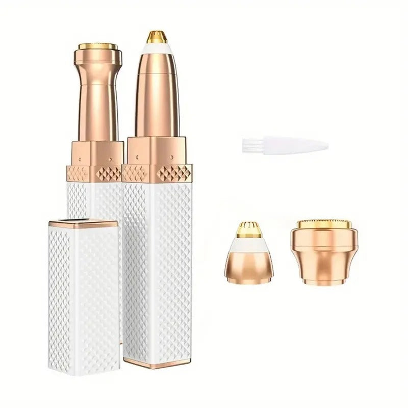 GlamTrim - Rechargeable 2-in-1 Hair and Eyebrow Trimmer - Precision Shaping with LED Light