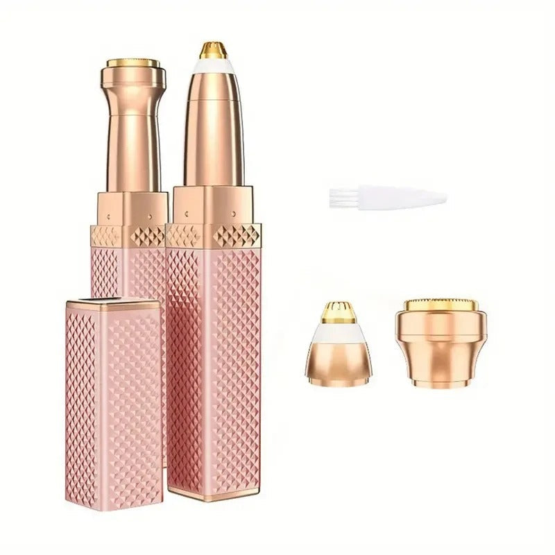 GlamTrim - Rechargeable 2-in-1 Hair and Eyebrow Trimmer - Precision Shaping with LED Light